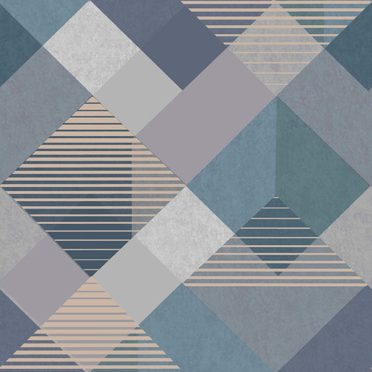 Graham & Brown Kaleidoscope Denim Wallpaper (118707)