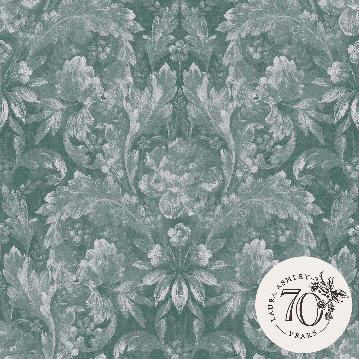 Laura Ashley Apolline Jade Green Wallpaper (119842)