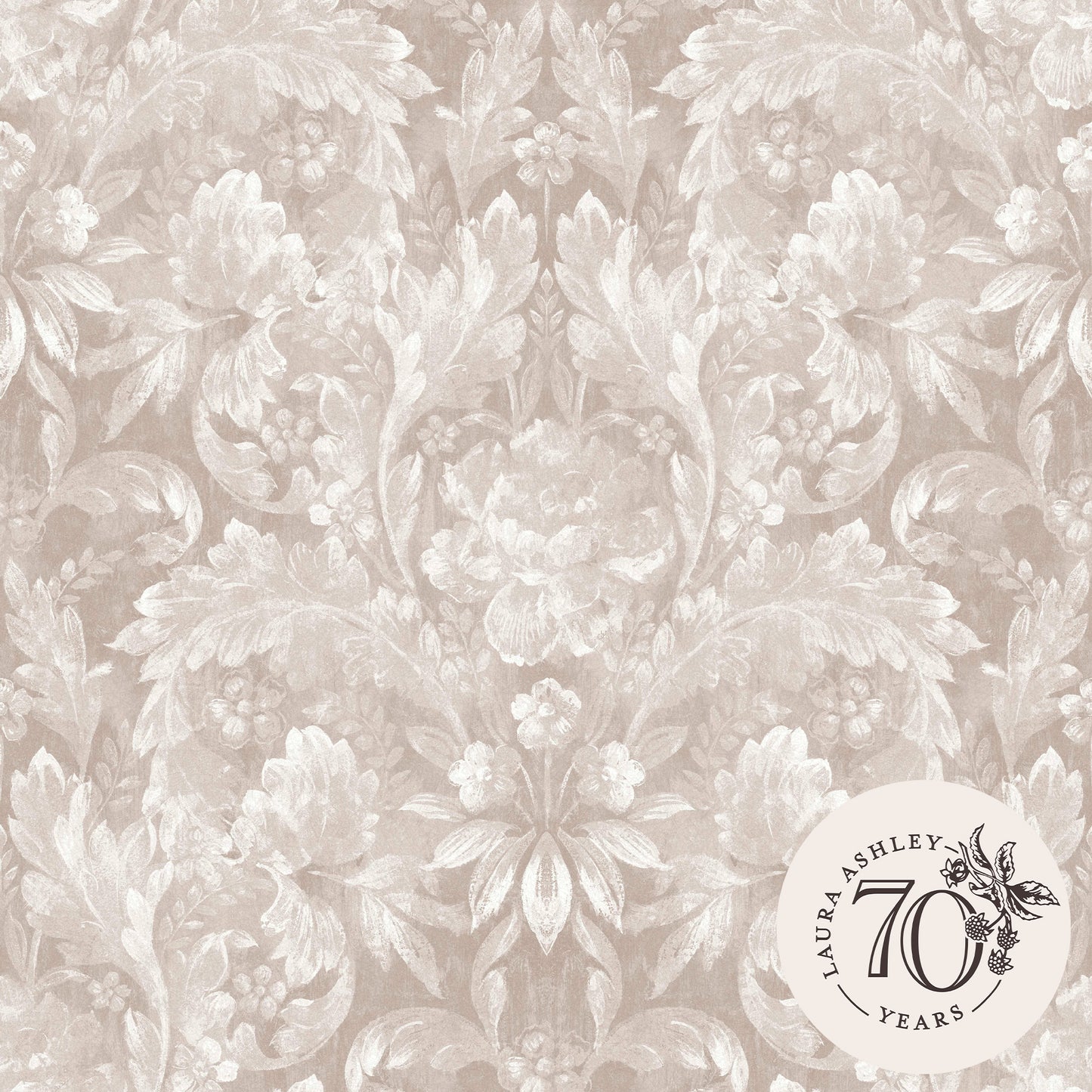 Laura Ashley Apolline Dove Grey Wallpaper (119843)