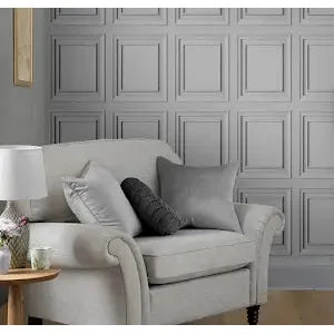 Laura Ashley Redbrook Wood Panel Silver Wallpaper (119845)