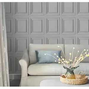 Laura Ashley Redbrook Wood Panel Silver Wallpaper (119845)