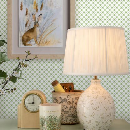 Laura Ashley Wickerwork Leaf Green Wallpaper (119848)