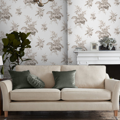 Laura Ashley Narberth Dove Grey Wallpaper (119850)