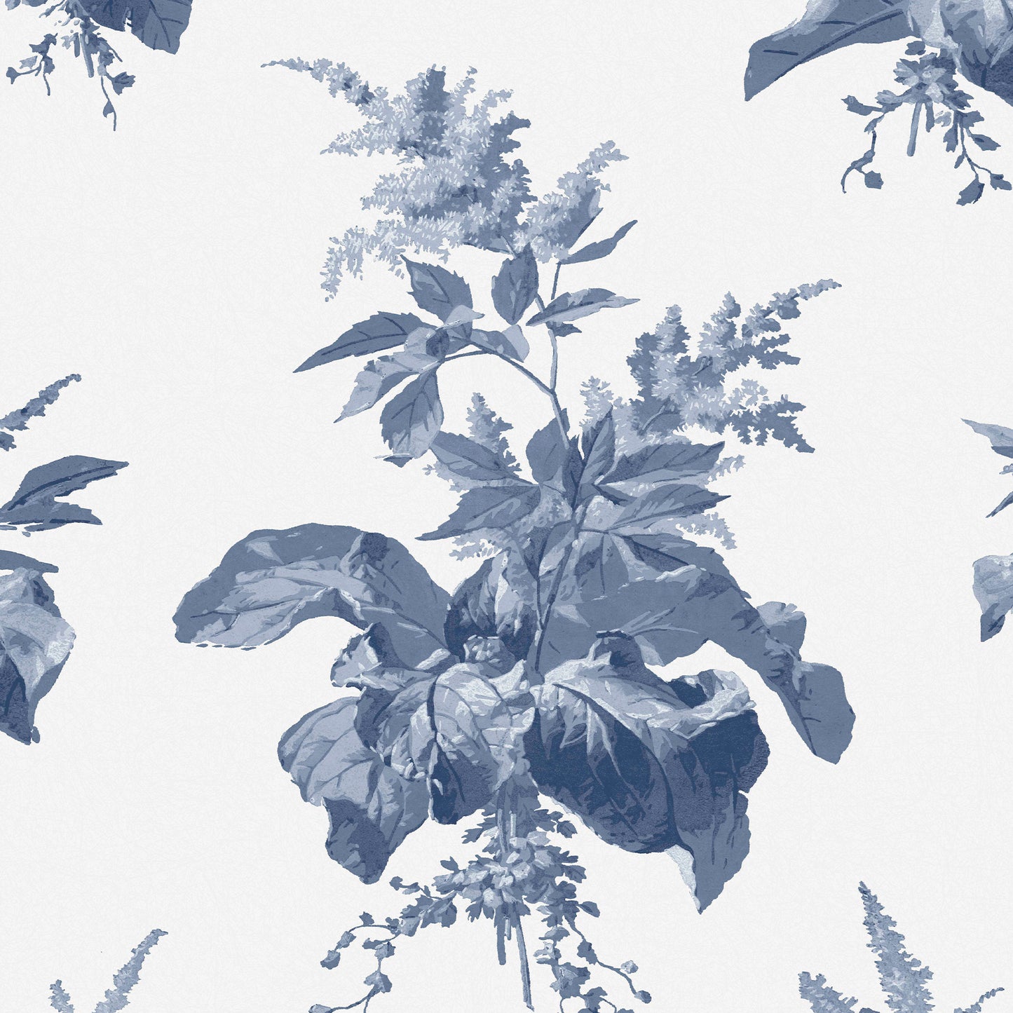 Laura Ashley Narberth Midnight Seaspray Blue Wallpaper (119851)