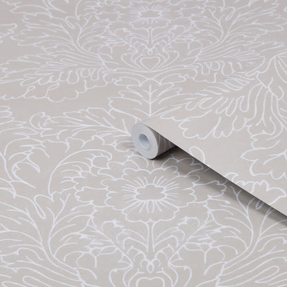 Laura Ashley Silchester Dove Grey Wallpaper (119853)