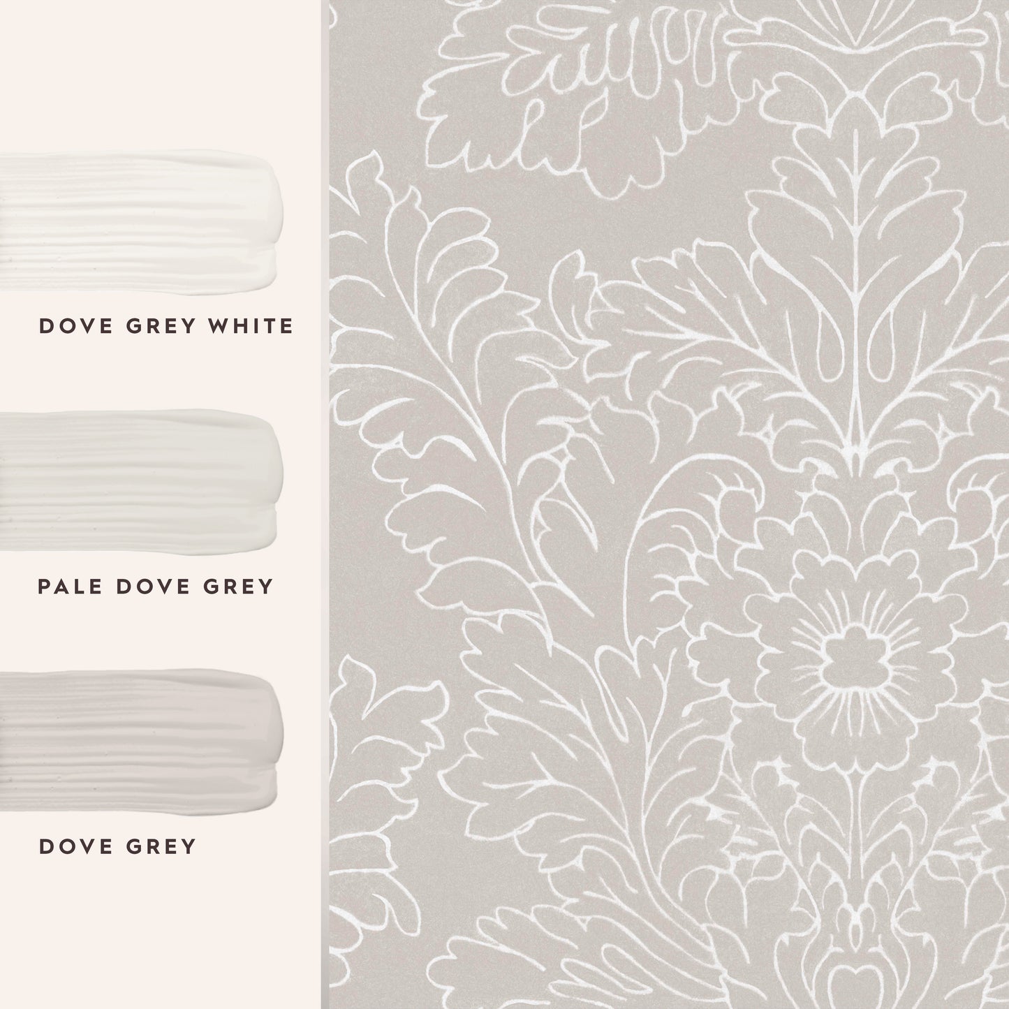 Laura Ashley Silchester Dove Grey Wallpaper (119853)