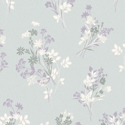 Laura Ashley Igerna Pale Duck Egg Blue Wallpaper (119857)