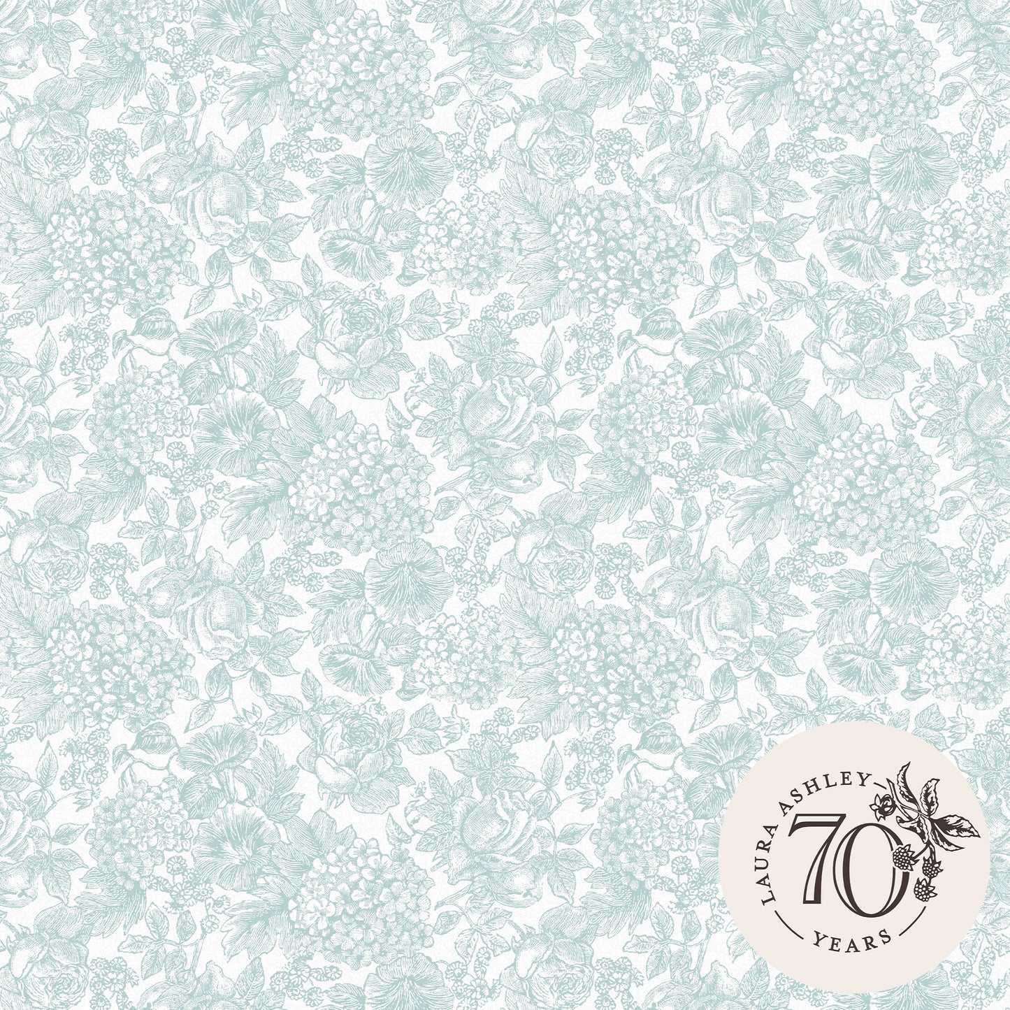 Laura Ashley Louise Duck Egg Blue Wallpaper (119860)