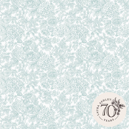 Laura Ashley Louise Duck Egg Blue Wallpaper (119860)