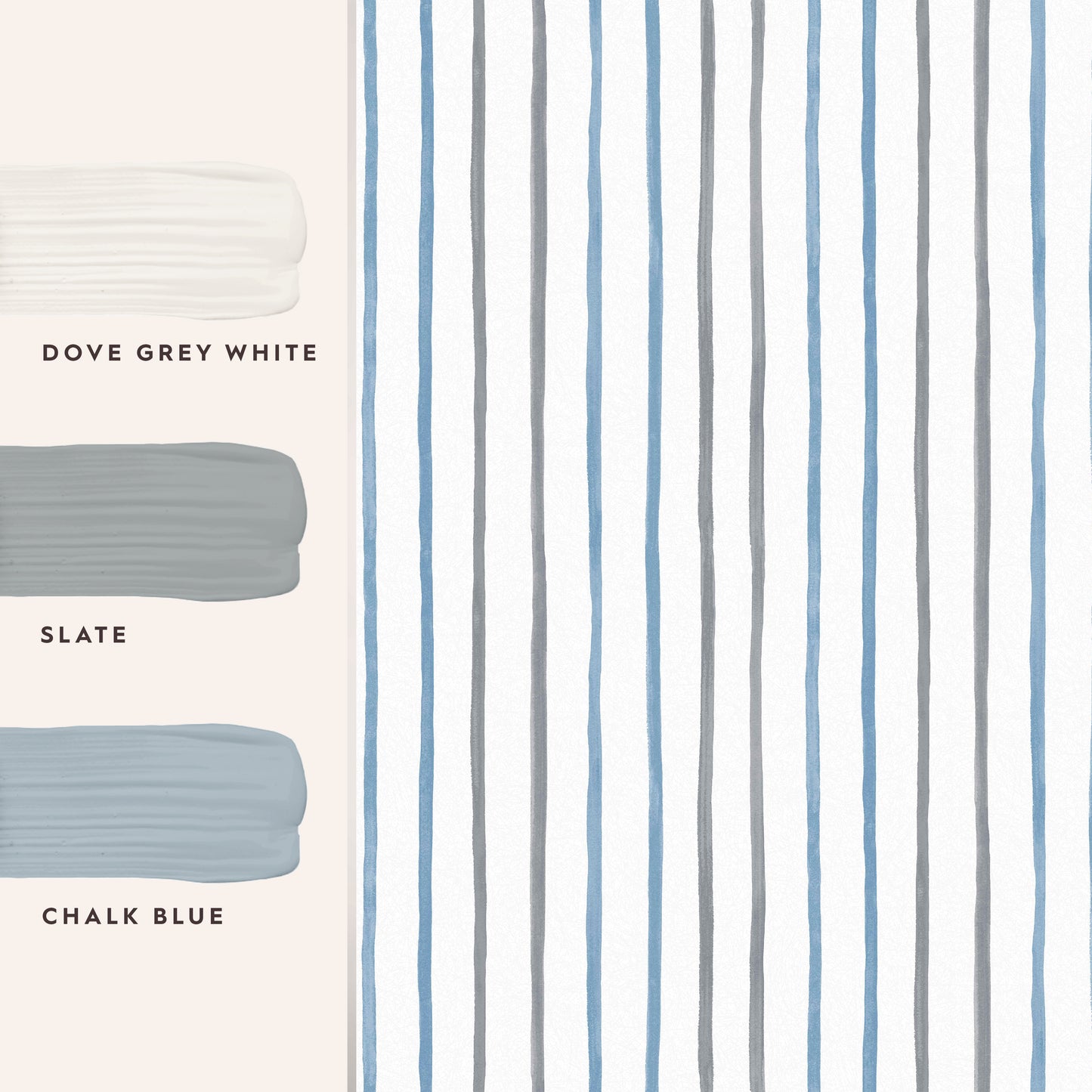 Laura Ashley Painterly Stripe Blue Wallpaper (119863)