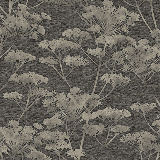 Graham & Brown Serene Seehead Black & Gold Wallpaper (119967)