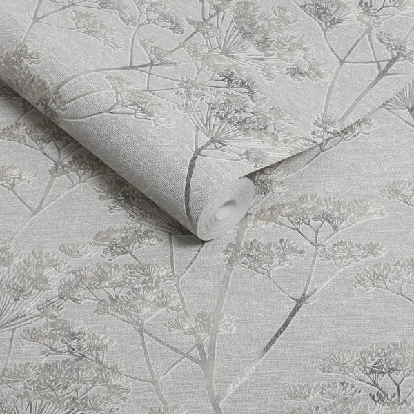 Graham & Brown Serene Seehead Grey Wallpaper (119968)