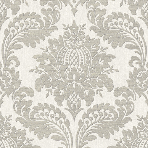 Graham & Brown Archive Damask Grey Wallpaper (119972)