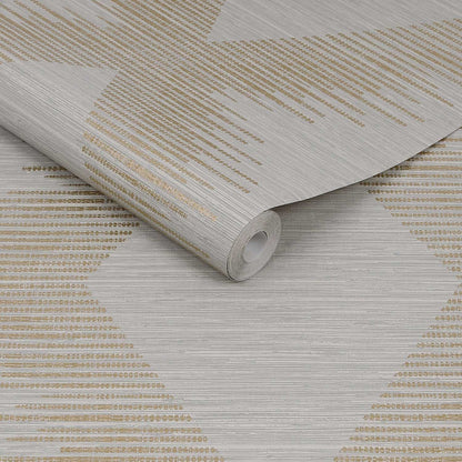 Graham & Brown Serenity Geo Neutral/Gold Wallpaper (120246)