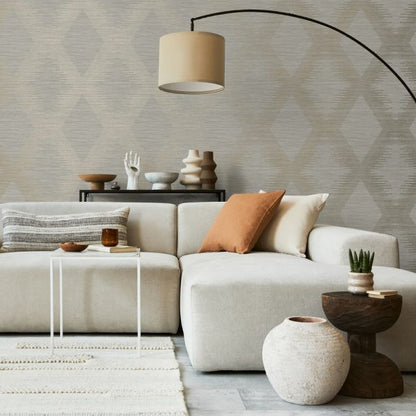 Graham & Brown Serenity Geo Neutral/Gold Wallpaper (120246)