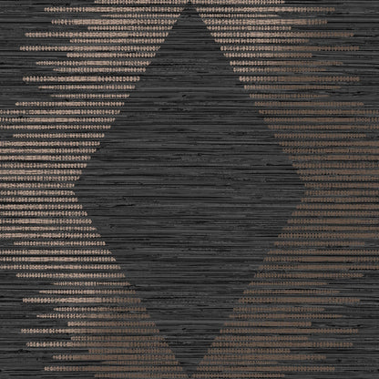 Graham & Brown Serenity Geo Black/Rose Gold Wallpaper (120723)