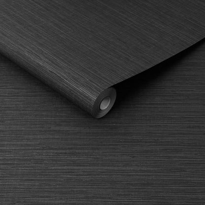 Graham & Brown Serenity Plain Black Wallpaper (120724)