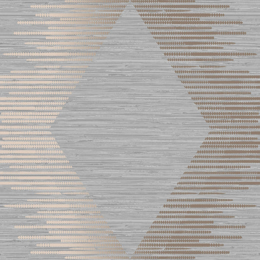 Graham & Brown Serenity Geo Grey/Rose Gold Wallpaper (120730)