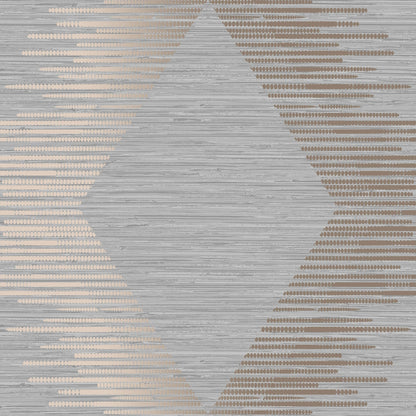 Graham & Brown Serenity Geo Grey/Rose Gold Wallpaper (120730)