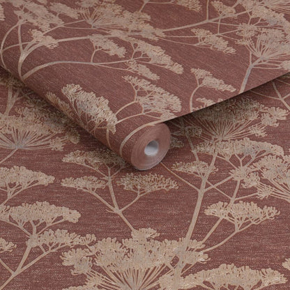 Graham & Brown Serene Seehead Ruby Wallpaper (120863)