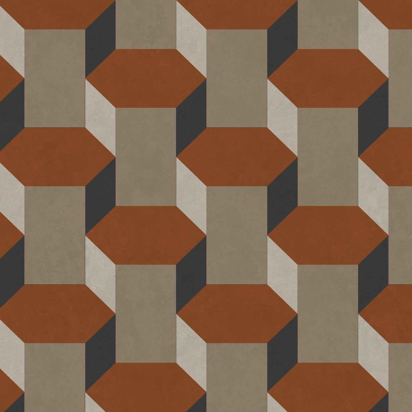 Graham & Brown Vintage Geometrics Brown Wallpaper (121138)