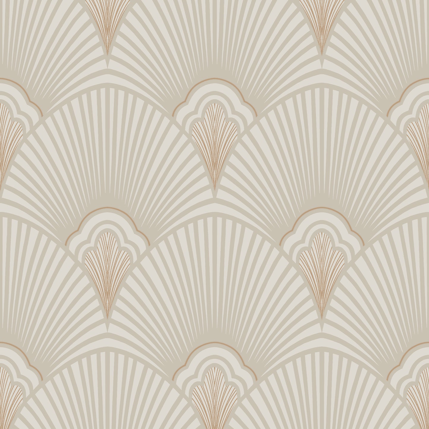 Graham & Brown Art Deco Natural Wallpaper (121146)