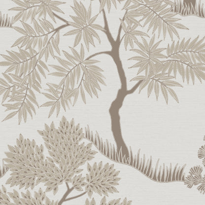 Graham &amp; Brown Trees Papier peint beige doré naturel (121160)