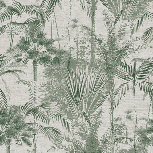 Graham & Brown Jungle Texture Green Wallpaper (121163)