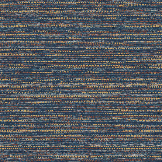 Graham & Brown Chunky Horizontal Weave Indigo Blue Wallpaper (121402)