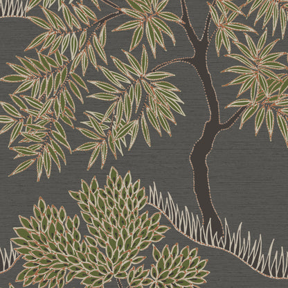 Graham & Brown Trees Charcoal Wallpaper