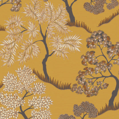 Graham & Brown Trees Ochre Yellow Wallpaper (121800)