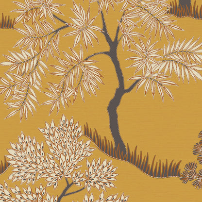 Graham & Brown Trees Ochre Yellow Wallpaper (121800)