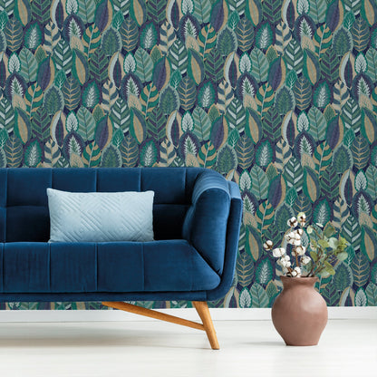 Graham & Brown Arty Leaves Wallpaper