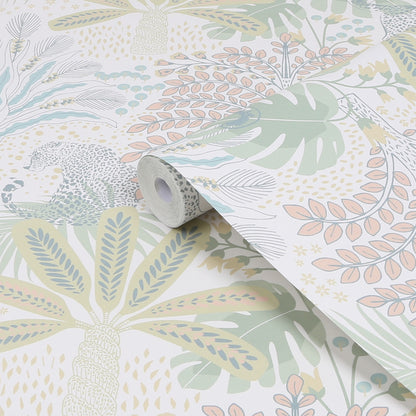 Graham & Brown Savannah Pastels Green Wallpaper (122351)