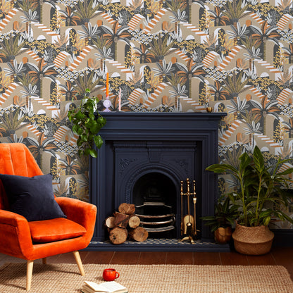 Graham & Brown Vacay Ochre Yellow Wallpaper (122363)