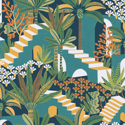 Graham & Brown Vacay Tropical Night Green Wallpaper (122365)