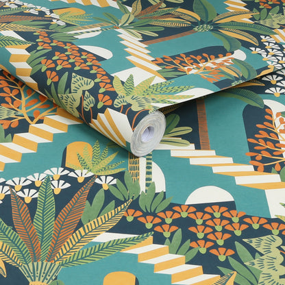 Graham & Brown Vacay Tropical Night Green Wallpaper (122365)