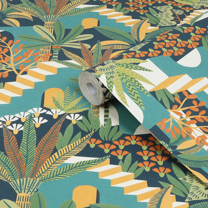 Graham & Brown Vacay Tropical Night Green Wallpaper (122365)