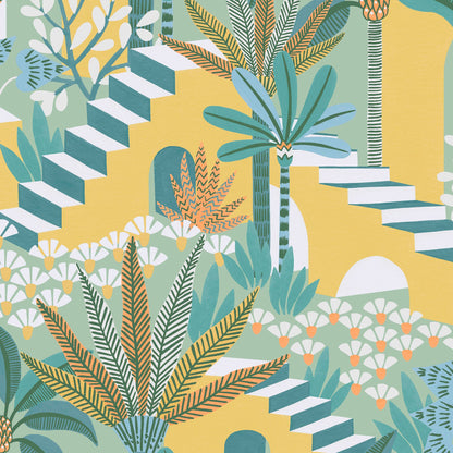 Graham & Brown Vacay Citron Yellow Wallpaper (122367)