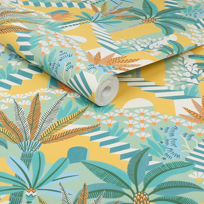 Graham & Brown Vacay Citron Yellow Wallpaper (122367)