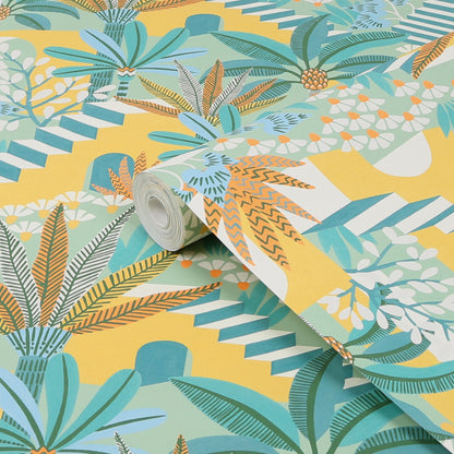 Graham & Brown Vacay Citron Yellow Wallpaper (122367)