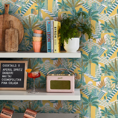 Graham & Brown Vacay Citron Yellow Wallpaper (122367)