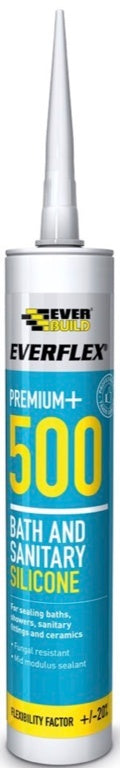 Everbuild Everflex 500 Bain &amp; Sanitaire Silicone 310ml