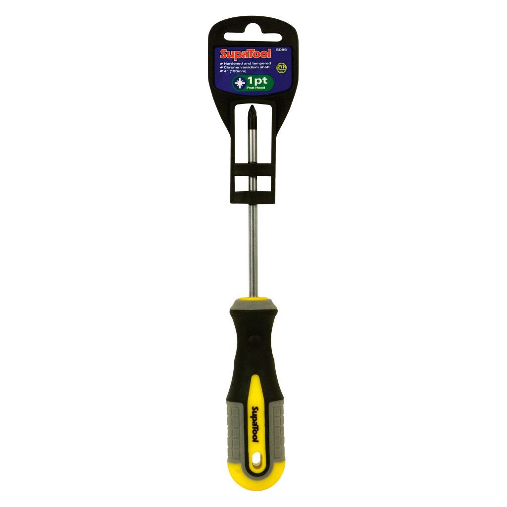 SupaTool Pozi Head Screwdriver 100mm x 1pt