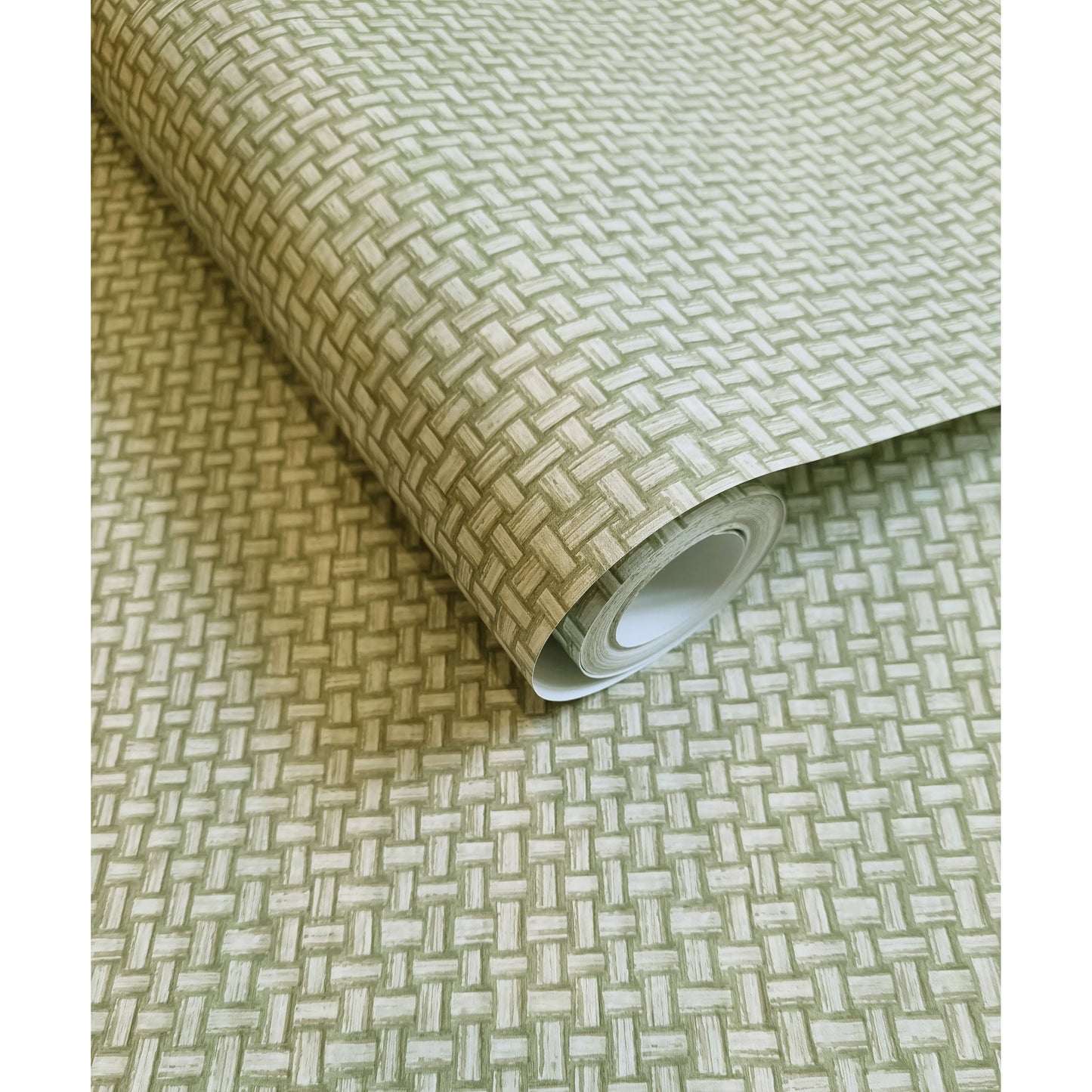 Holden Basket Weave Papier peint vert (13581)