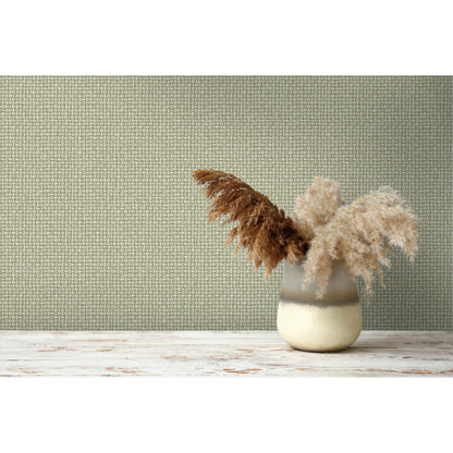 Holden Basket Weave Green Wallpaper (13581)