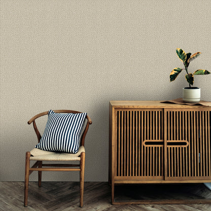 Holden Basket Weave Beige Wallpaper (13582)