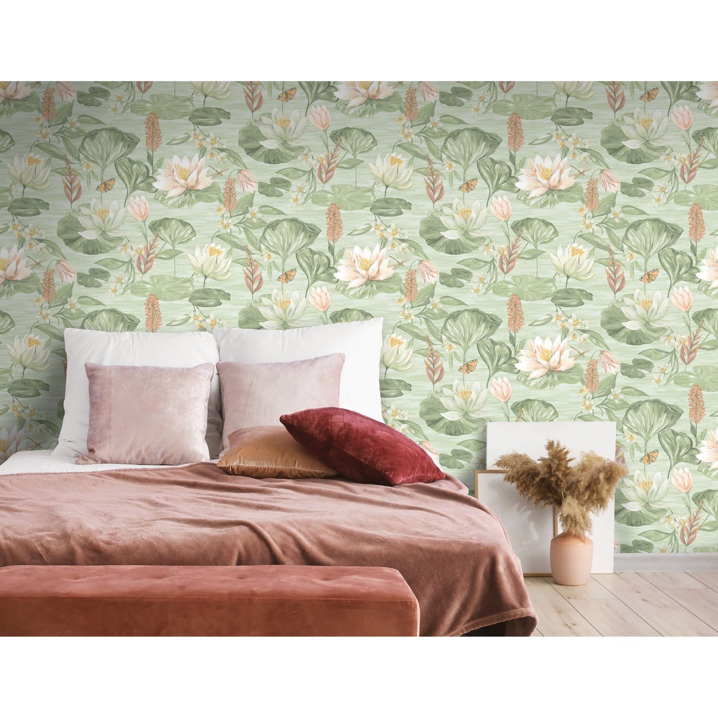 Holden Lily Pad Green Wallpaper (13621)