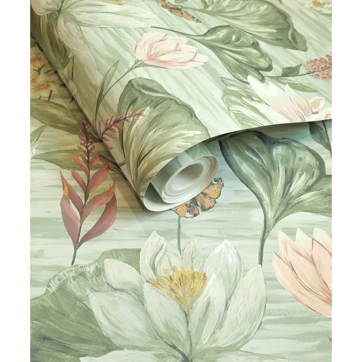 Holden Lily Pad Green Wallpaper (13621)