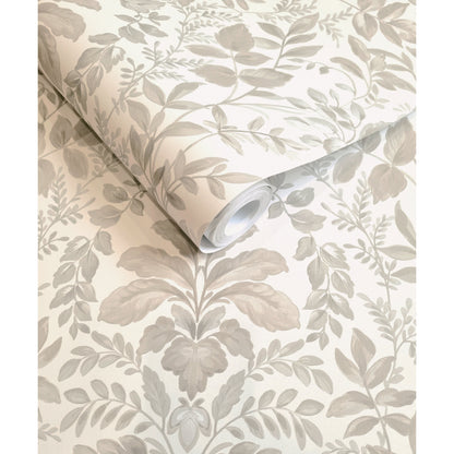 Holden Leaf Damask Beige Wallpaper (13670)